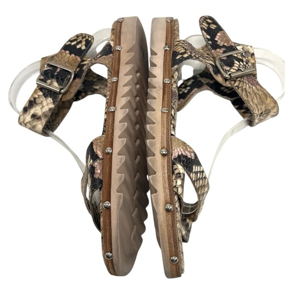 AGL Attilio Giusti Leombrum Leather Python Snake Print Sandal Women EU 40 US 9.5 - Picture 11 of 15